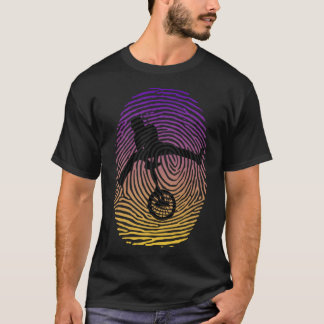 T-shirt Unicycle Cool Hobby Professionnel Empreinte digita