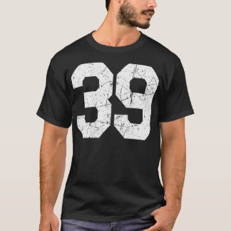 T-shirt Uniforme de Jersey Numéro #39 Athletic Style Sport