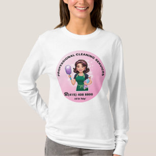 T-shirt Uniforme de service de nettoyage professionnel Con