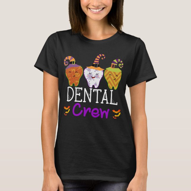 T-shirt Uniforme Dental Crew Cute Halloween Dentist (Devant)