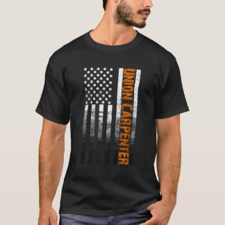 T-shirt Union américaine Drapeau carpenter travail du bois