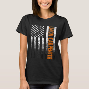 T-shirt Union du drapeau américain vintage Carpenter WoodW