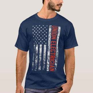 T-shirt Union Electricien drapeau américain