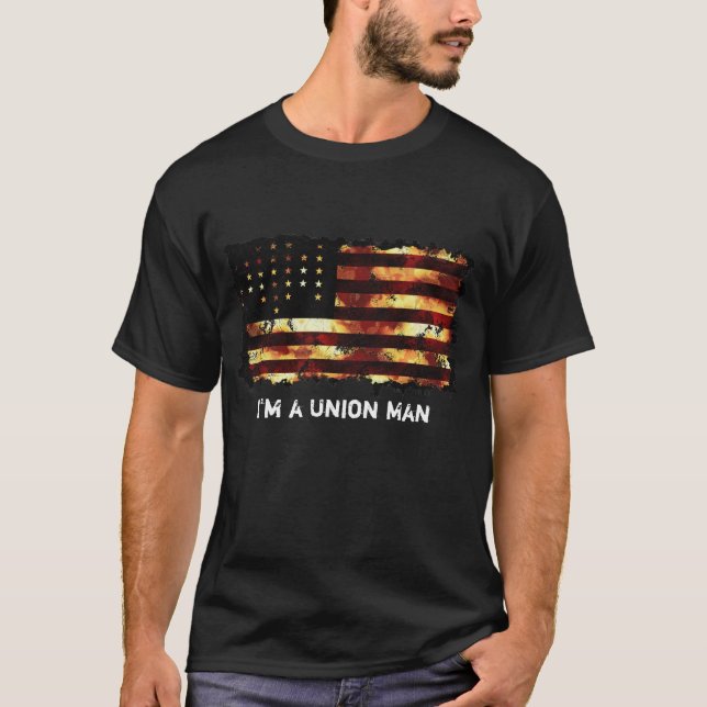 T-shirt Union Flag, Guerre civile, Stars and Stripes, USA (Devant)