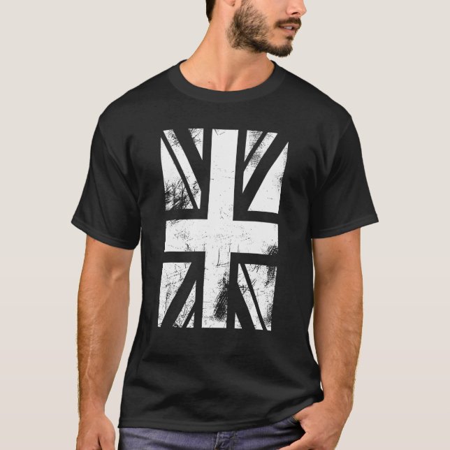 T-shirt Union Jack Distressed Drapeau Royaume-Uni Grande (Devant)