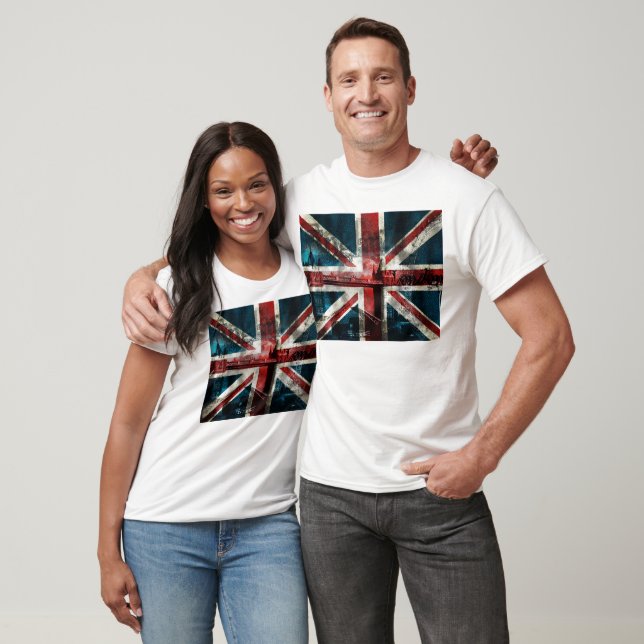 T-shirt Union Jack en état de détresse (Unisexe)