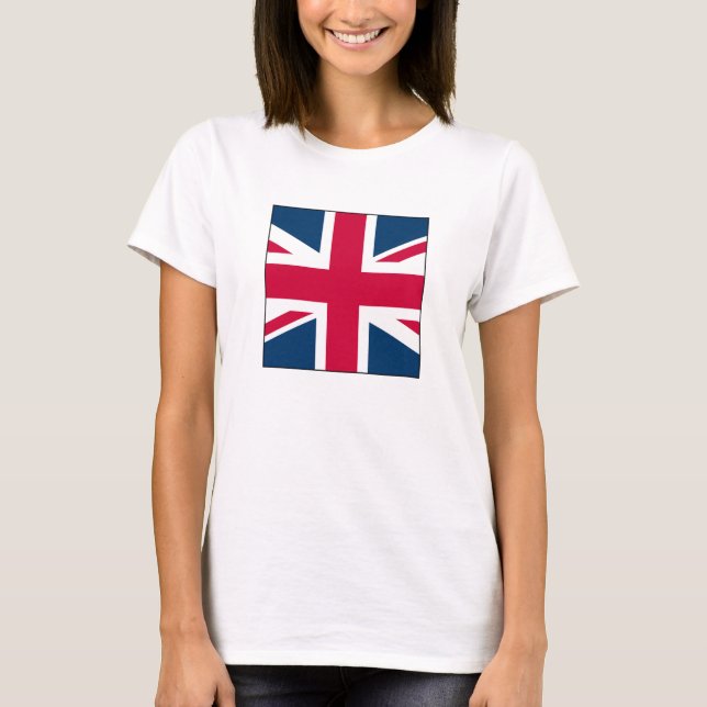 T-shirt Union Jack pour femmes design Carré (Devant)