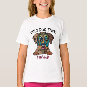 T-shirt unique Catahoula laide visage chien