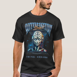 T-shirt Unique Futuristic Sci-Fi Robot Digital Art Design