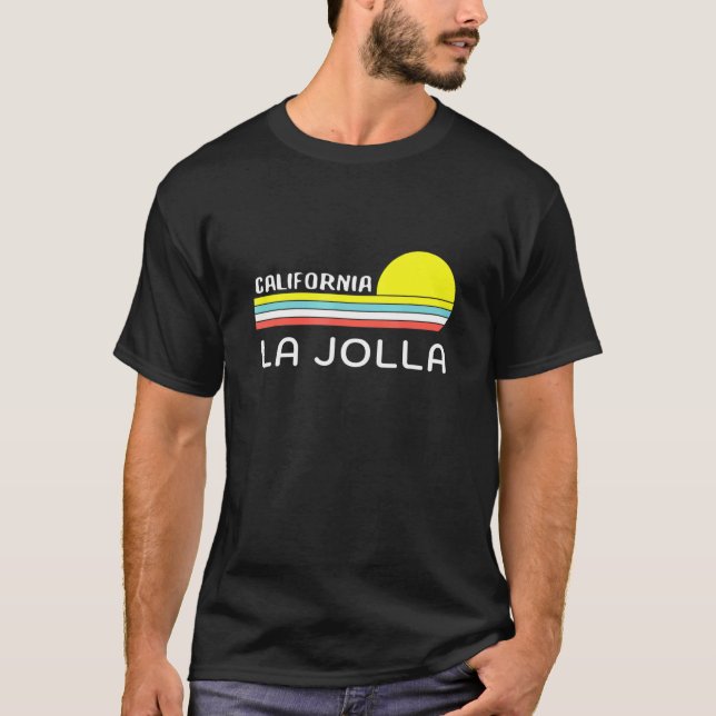 T-shirt Unique La Jolla California Retro Sunset Graphic No (Devant)
