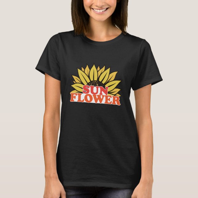 T-shirt Unique Tournesol mûre Fleur Graphique (Devant)
