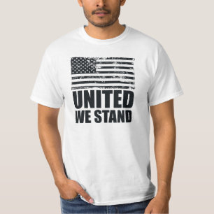 T-shirt Unis nous tenons mince ligne bleue Drapeau USA Gru