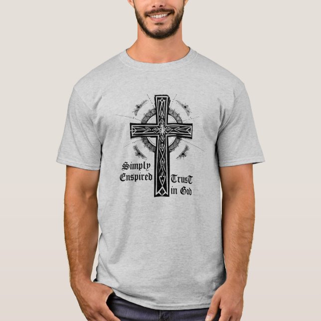 T-shirt unisex croix ornate simple (Devant)