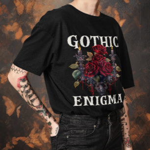 T-shirt Unisex Halloween "Enigma gothique" Roses gothiques