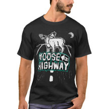 Unisex Moose sur une Chemise de la Route (devant s