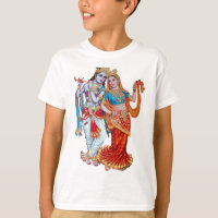 T-shirt Unisex, T-shirt imprimé Radha Krishna
