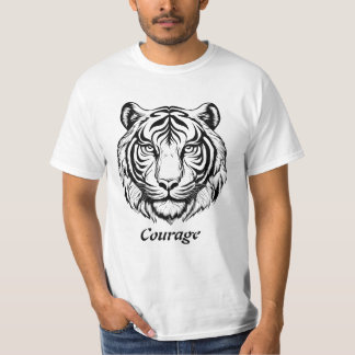 t-shirt unisex tigre noir et blanc