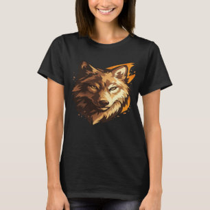 T-Shirt Unisexe Art Visage Loup Sauvage
