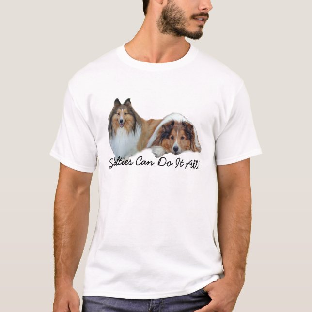 T-shirt unisexe de Sheltie (Devant)