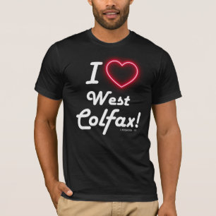 T-shirt Unisexe "J'aime West Colfax" Noir 