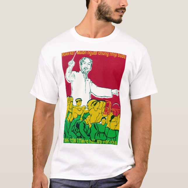 T-shirt Unissez tout le monde au même rythme que la propag (Devant)