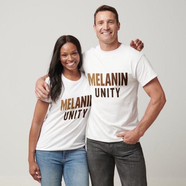 T-shirt Unité de la mélanine – Teintes de force qui dégoul (Unisexe)