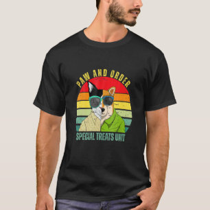 T-shirt Unité Féline Spéciale Paw And Order Animaux Il Ple