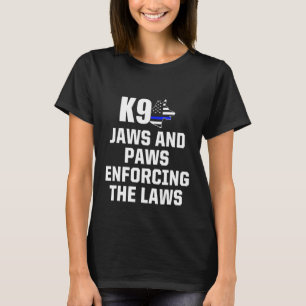 T-shirt Unité K9 Malinois Belge Pd Jaws Paws Police Train