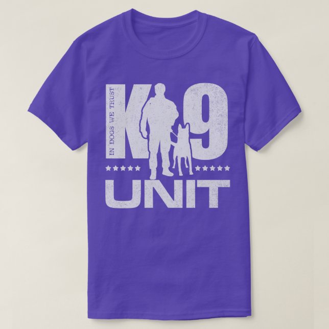 T-shirt Unité K9 Unité de police Chien Malinois (8) (Design devant)