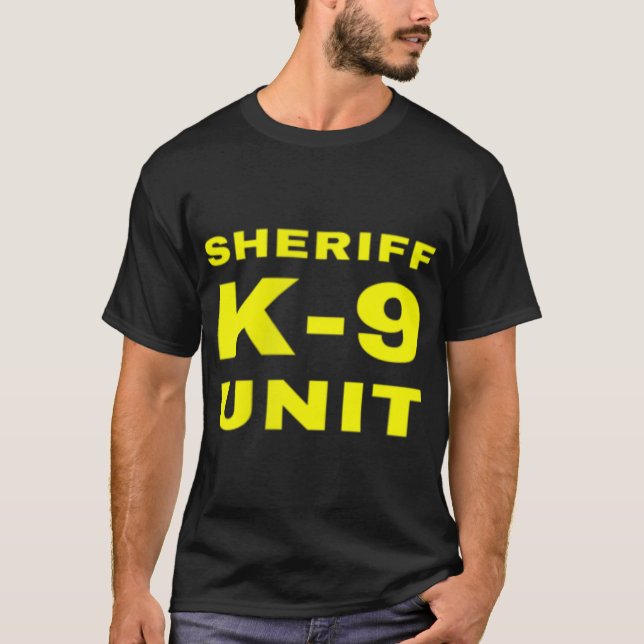 T-shirt Unité Sheriff K-9 Avant Et Arrière Imprimer K9 Pol (Devant)