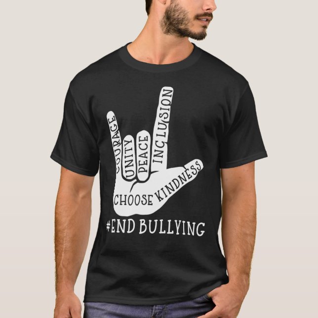T-shirt Unity Day Orange End Bullying Choose Kindness And  (Devant)