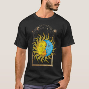 T-shirt Univers Boho Sun Moon Astronomie Corps céleste en