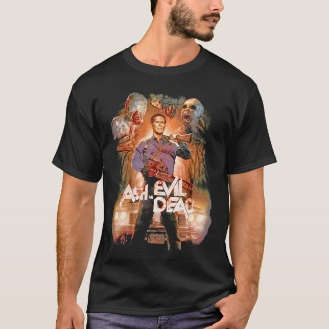 T-shirt Universal Halloween Horror Nights Ash Vs Evil Dead (Devant)