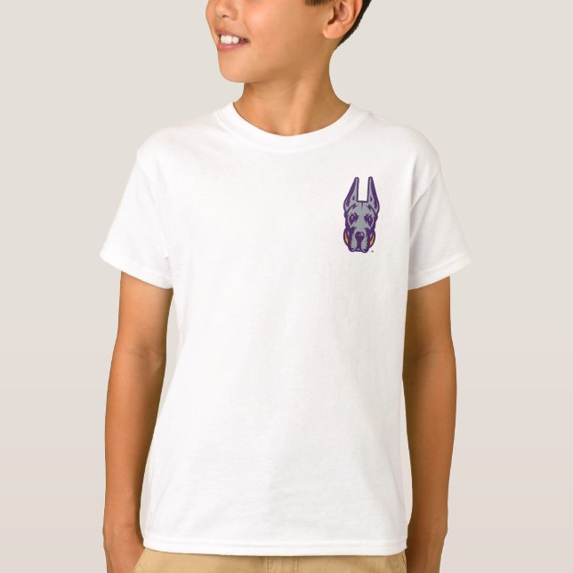 T-shirt Université d'Albany Chef de la mascotte Great Dane (Devant)