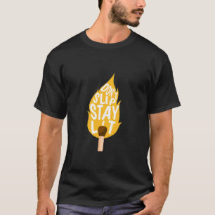 T-shirt Université Varsity-Gold Ne glisse pas Reste allumé