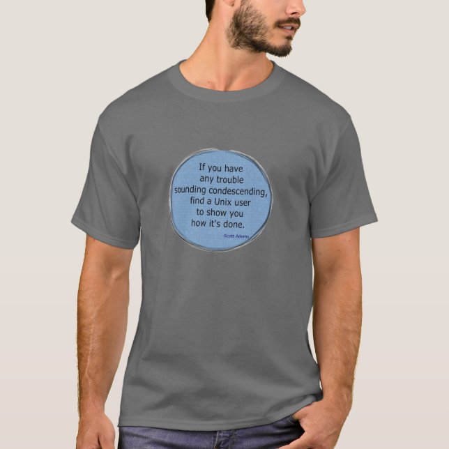 T-shirt Unix condescendant - Scott Adams (Devant)