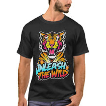 Unleash the Wild – Roaring Tiger Neon Art