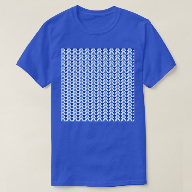 T-shirt Upside down blue triangles (Design devant)
