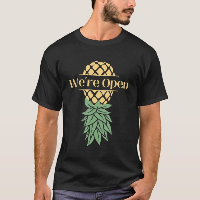 T-shirt Upside Down Pineapple Nous sommes Open Swingers (Devant)