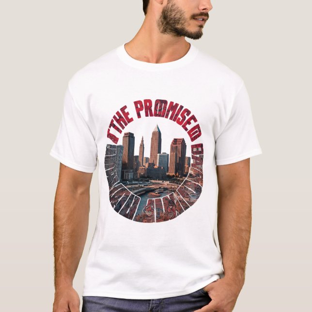 T-shirt "Urbain Cityscape ‘La Terre Promise’ Graphique T-S (Devant)
