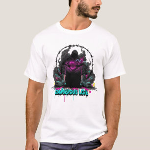 T-Shirt Urbain Grenade Cœur Fil Barbelé Amour Dang
