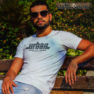T-shirt URBAN DENIM | Typographie de Denim | Effet Appliqu