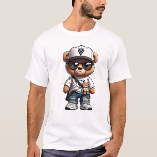 T-shirt Urban Drip Teddy – Streetwear Mascot Character 