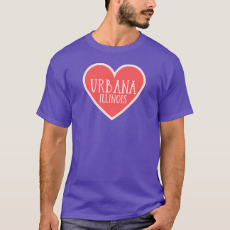 T-shirt Urbana Illinois Coeur mignon