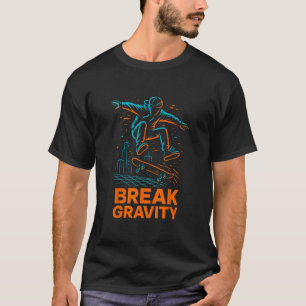 T-shirt Urne de skateboard Break Gravity Dynamique Rue Aes