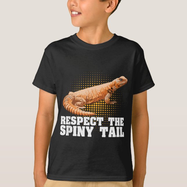 T-shirt Uromastyx Respectez La Queue Spiny Funny Pet Dabb  (Devant)