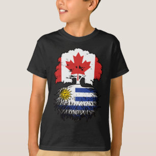 T-shirt Uruguay drapeau uruguayen canadien des racines d'a