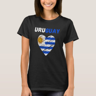T-shirt Uruguay Flag Holiday Uruguay Heart Uruguayan Flag
