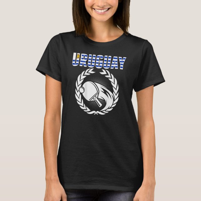 T-shirt Uruguay Ping Pong Uruguayen Table Tennis Support (Devant)