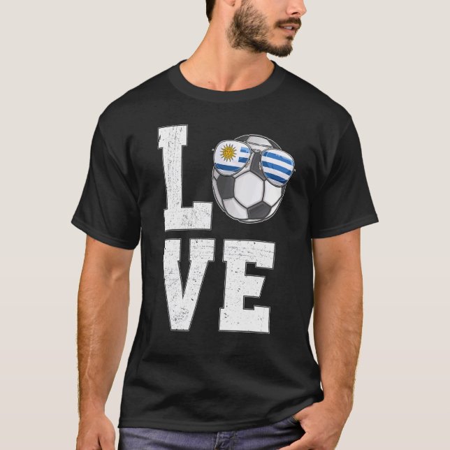 T-shirt Uruguay Soccer Love Uruguayan Drapeau (Devant)